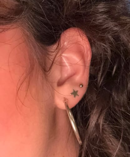 Customer photo review of Star Stud Earrings