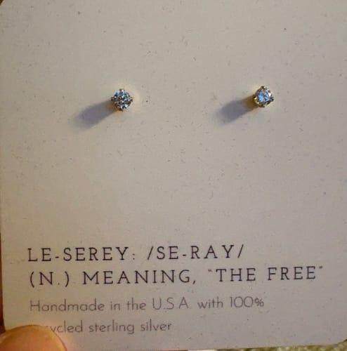 Customer photo review of Solitaire Studs
