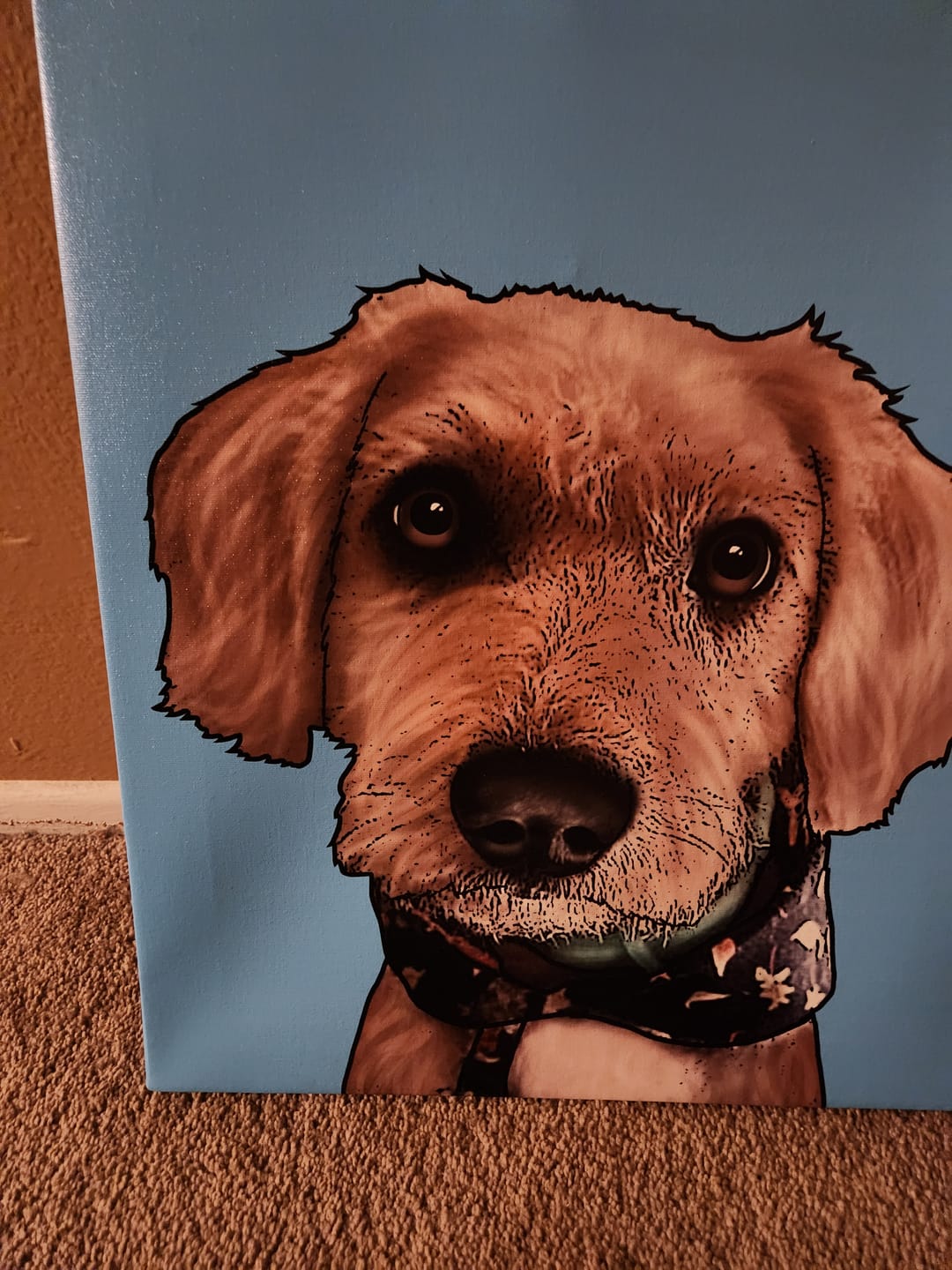 Customer photo review of Custom Pet Art Canvas Wrap
