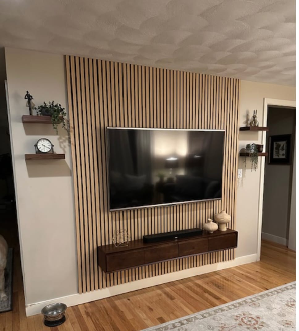 Customer photo review of Walnut Floating Shelves