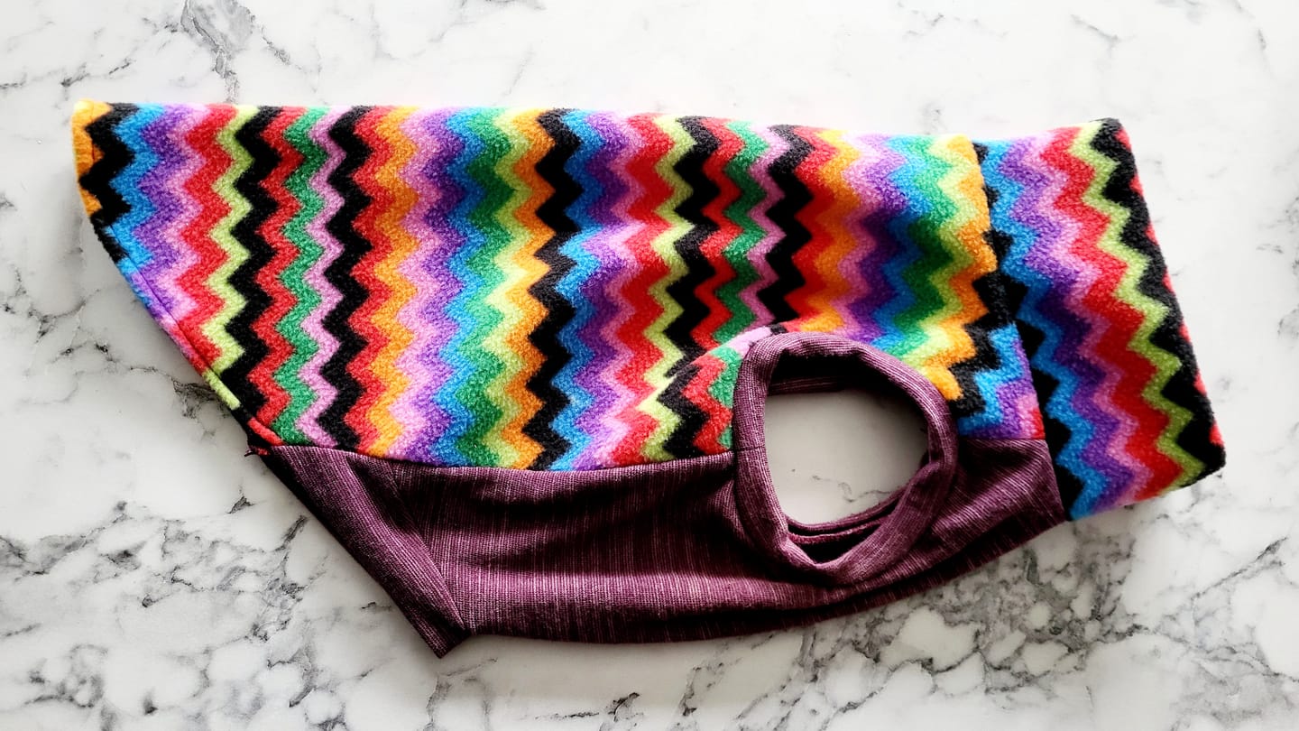 Customer photo review of Multicoloured Zig Zag Anti Pill Polar Fleece