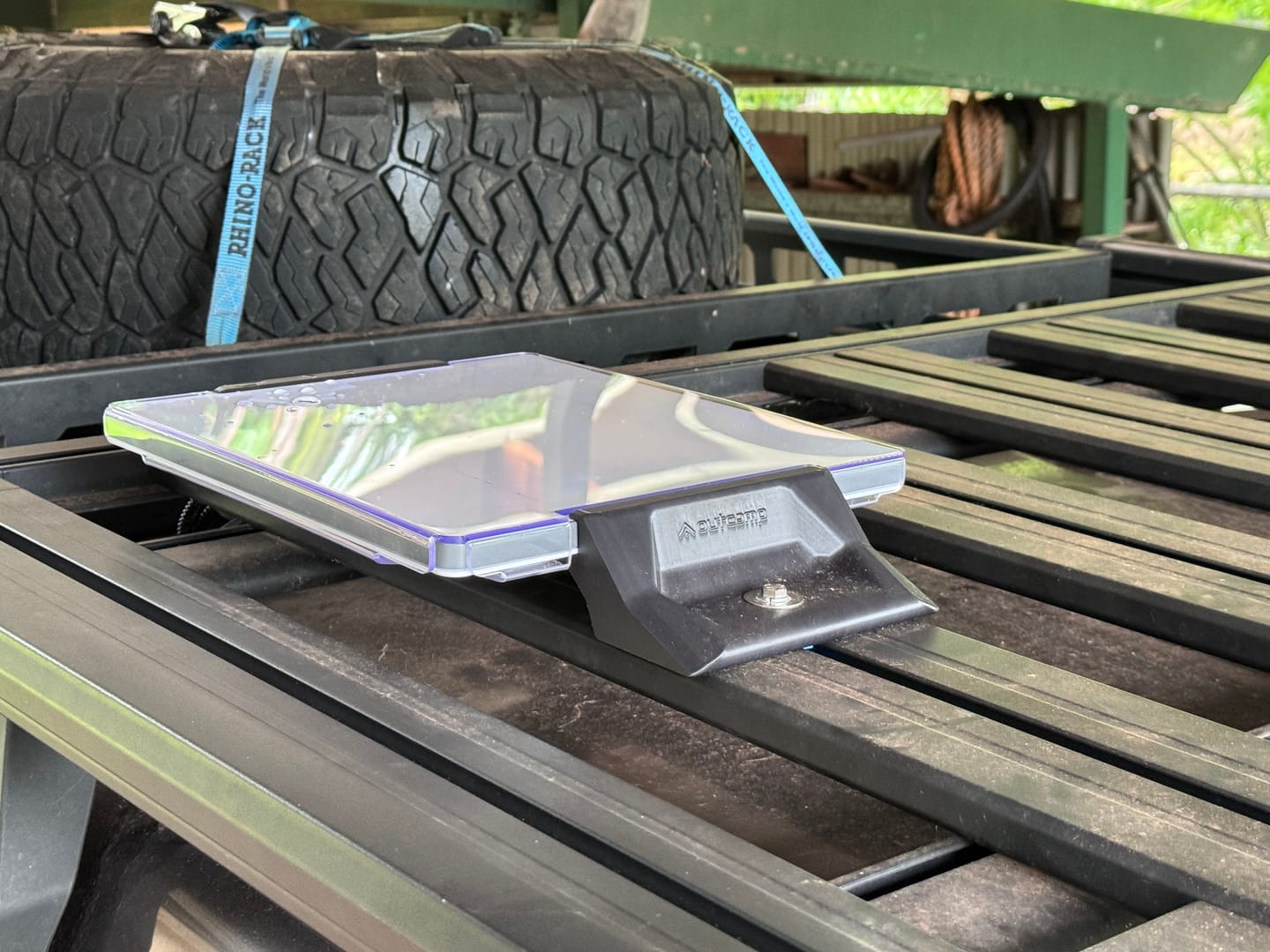 Customer photo review of Starlink Mini Roof Rack Mount