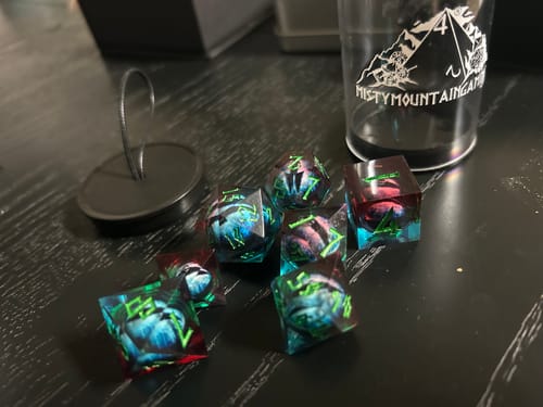 Customer photo review of Elemental Dragon Liquid Core Dice Set