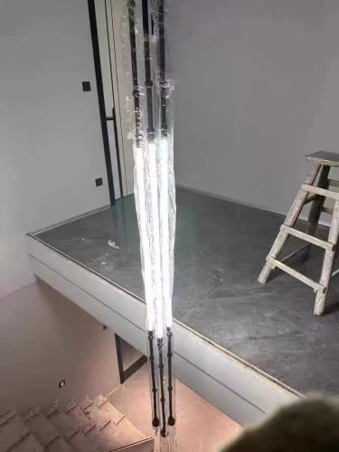 Customer photo review of Privet Lorvynis Led Minimalist Black Strap Pendant Chandeliers