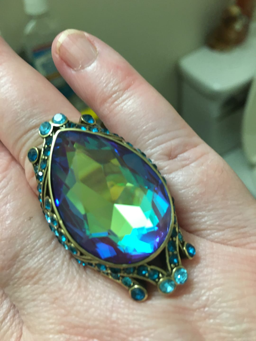 Customer photo review of HEIDI DAUS®"Make Some Waves" Crystal Statement Ring