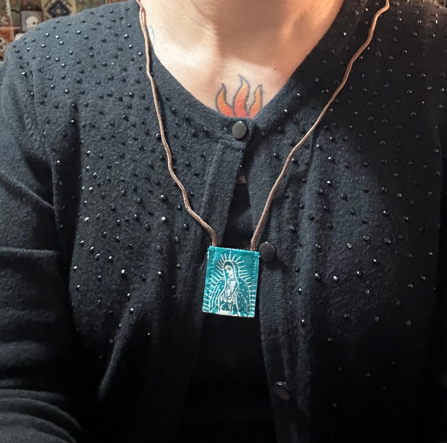 Customer photo review of Guadalupe | Our Lady of Guadalupe Premium Brown Scapular