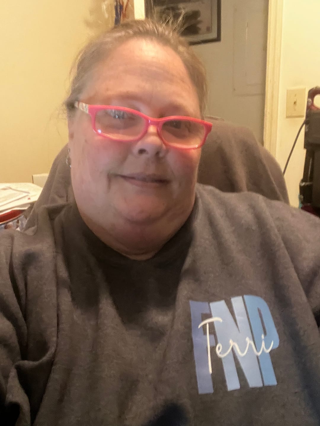 Customer photo review of Personalized Sweatshirt | Blue or Pink Certifications