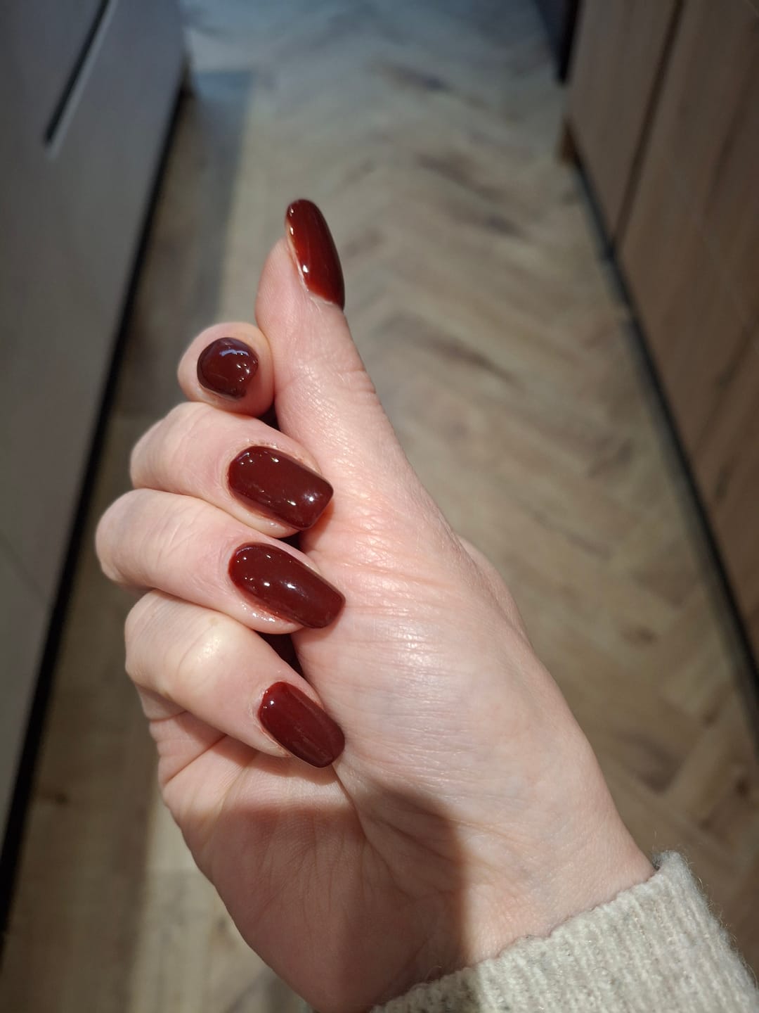 Customer photo review of Rogue Red Dipping Powder