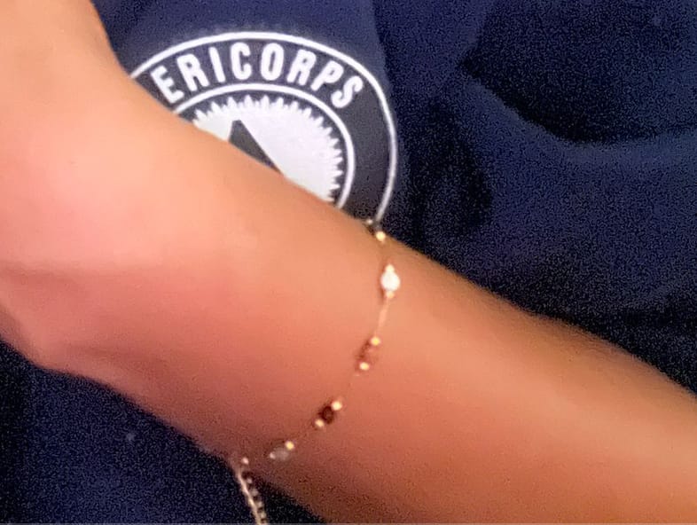 Customer photo review of Lulu Beaded Stone Bracelet