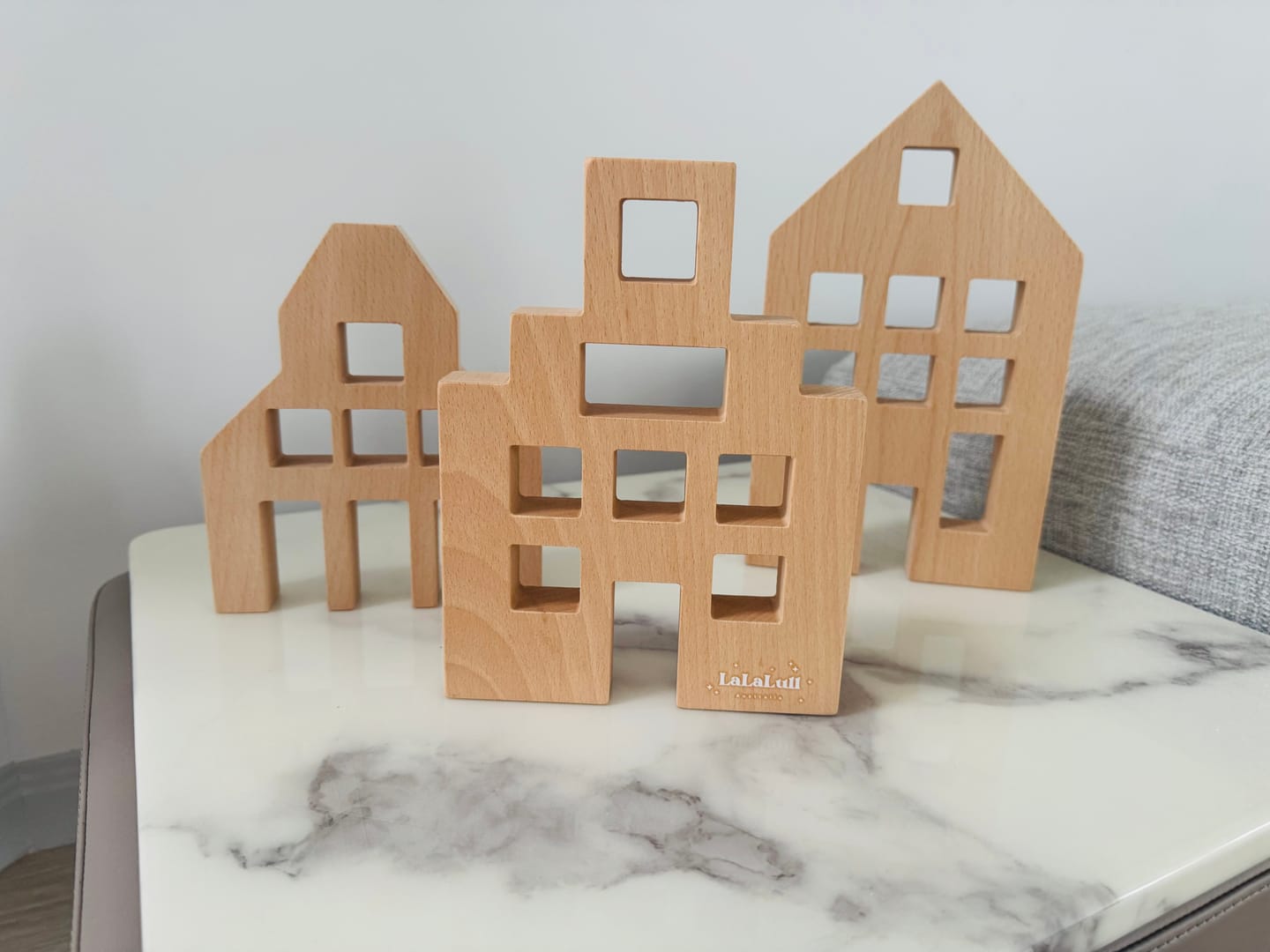 Customer photo review of LaLaLull Australia® Beechwood Trapezoidal House 3Pcs Set