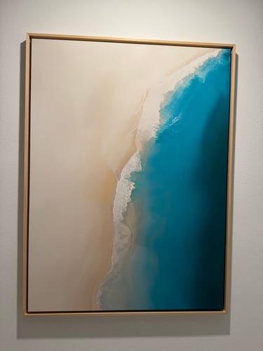 Customer photo review of The Beach Abstract Canvas Art