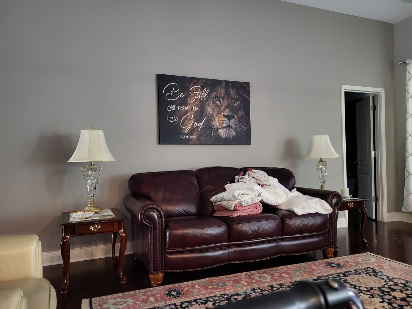 Customer photo review of Be Still And Know That I Am God, Lion Of Judah, Christian Wall Art Canvas