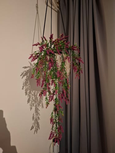 Customer photo review of Kunst Hangplant Donkerroze 2st. 70cm