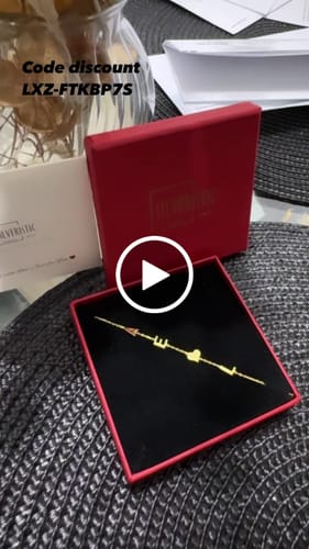 Customer video review of Sideways Letter Necklace