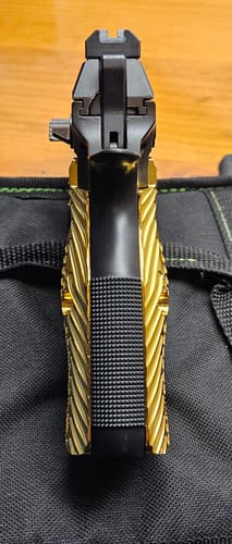 Customer photo review of CZ Shadow 2 Brass Grips