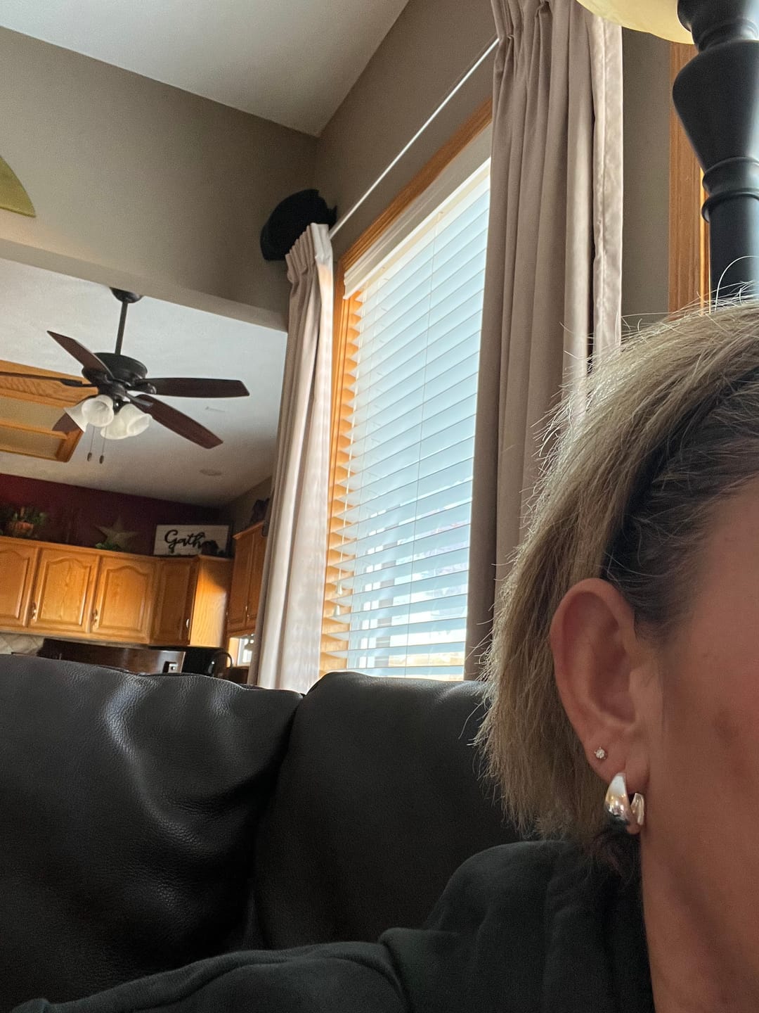 Customer photo review of Round Solitaire Stud Earrings - Moissanites
