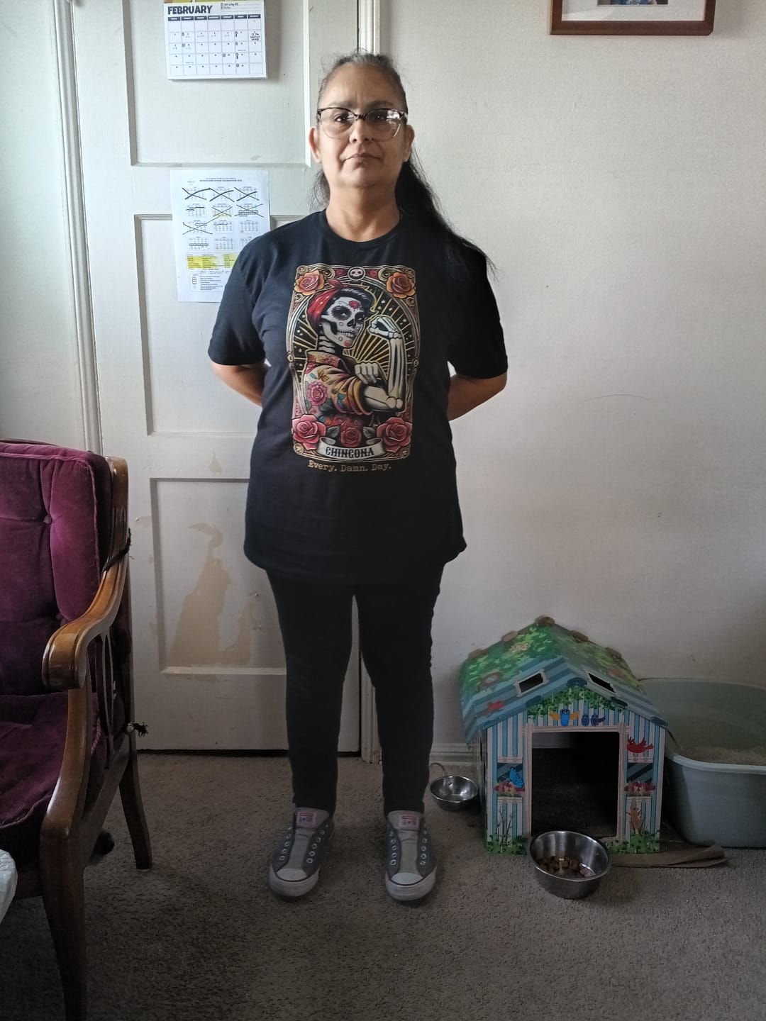 Customer photo review of Chingona Every Damn Day Loteria T-Shirt
