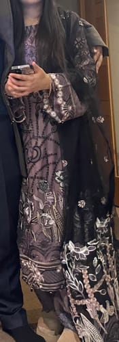 Customer photo review of D-703-R - Readymade - Rangoon by Ramsha Collection Vol 7 2021