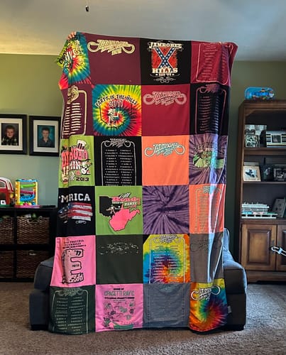 T-shirt quilt featuring high school by Michelle from OH