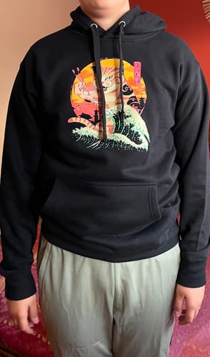 Customer photo review of Sweat Japonais Kaiju Neko Sushi