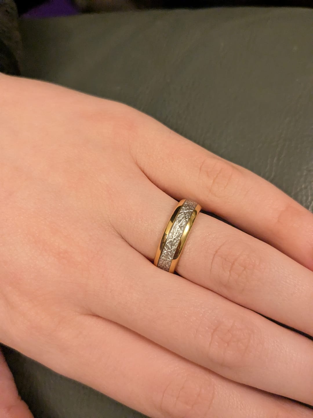 Customer photo review of The Golden Steel 6mm Wonder Ring