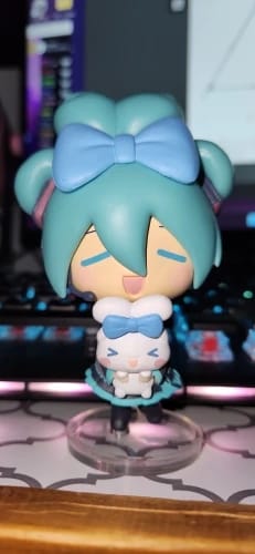 Customer photo review of Hatsune Miku x Cinnamoroll Q-Version Anime Figure – Kawaii PVC Collectible Model Toy & Desktop Decoration Gift