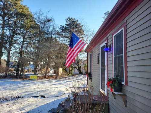 Customer photo review of 3' x 5' Betsy Ross Flag Set