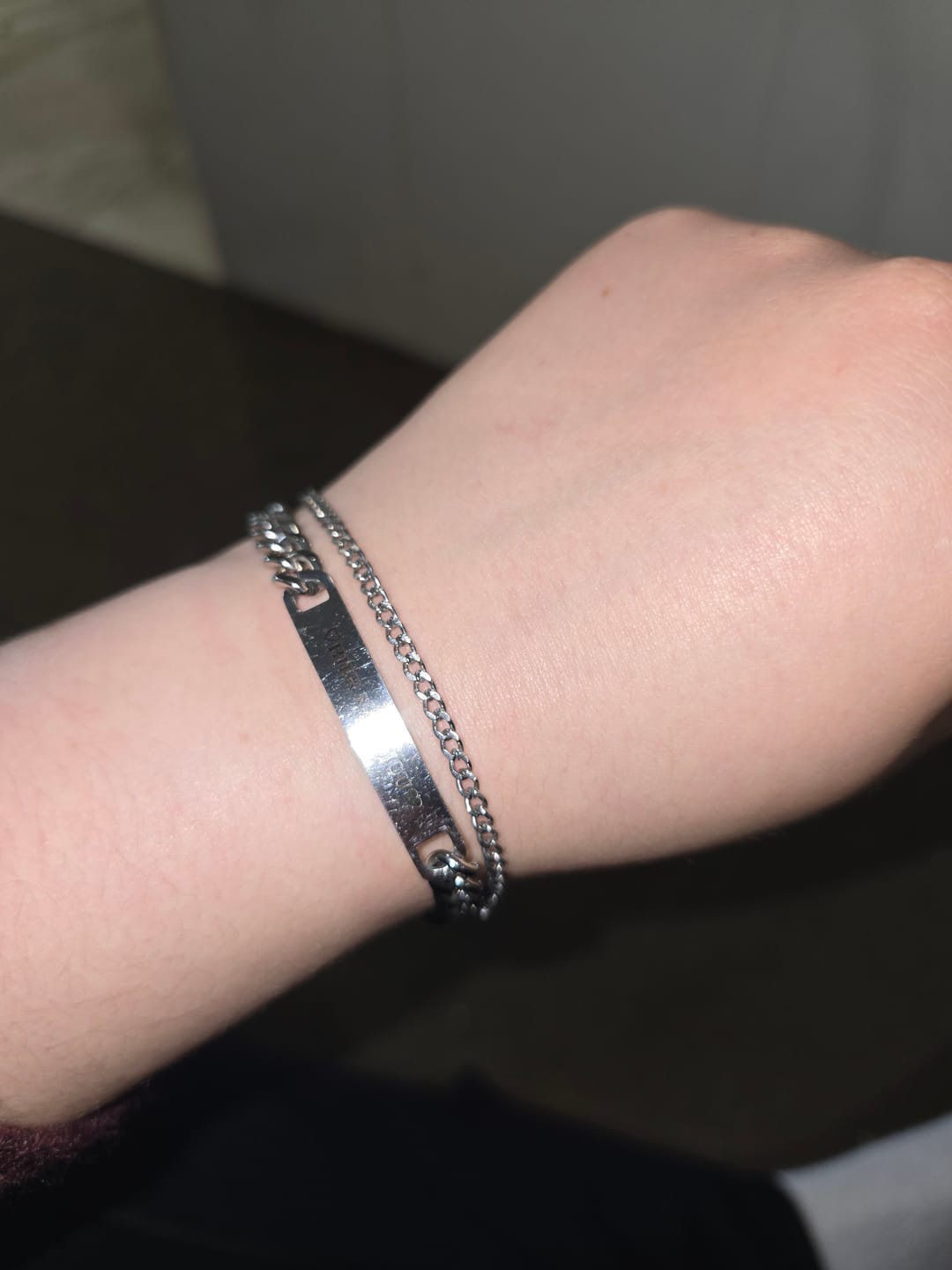 Customer photo review of Engraved Bracelet Set - W/ Eternal Rose Box