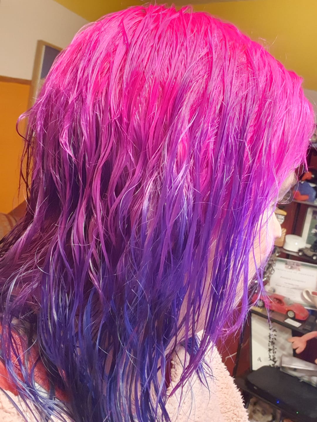 Customer photo review of Patsy Purple Direct Hair Color
