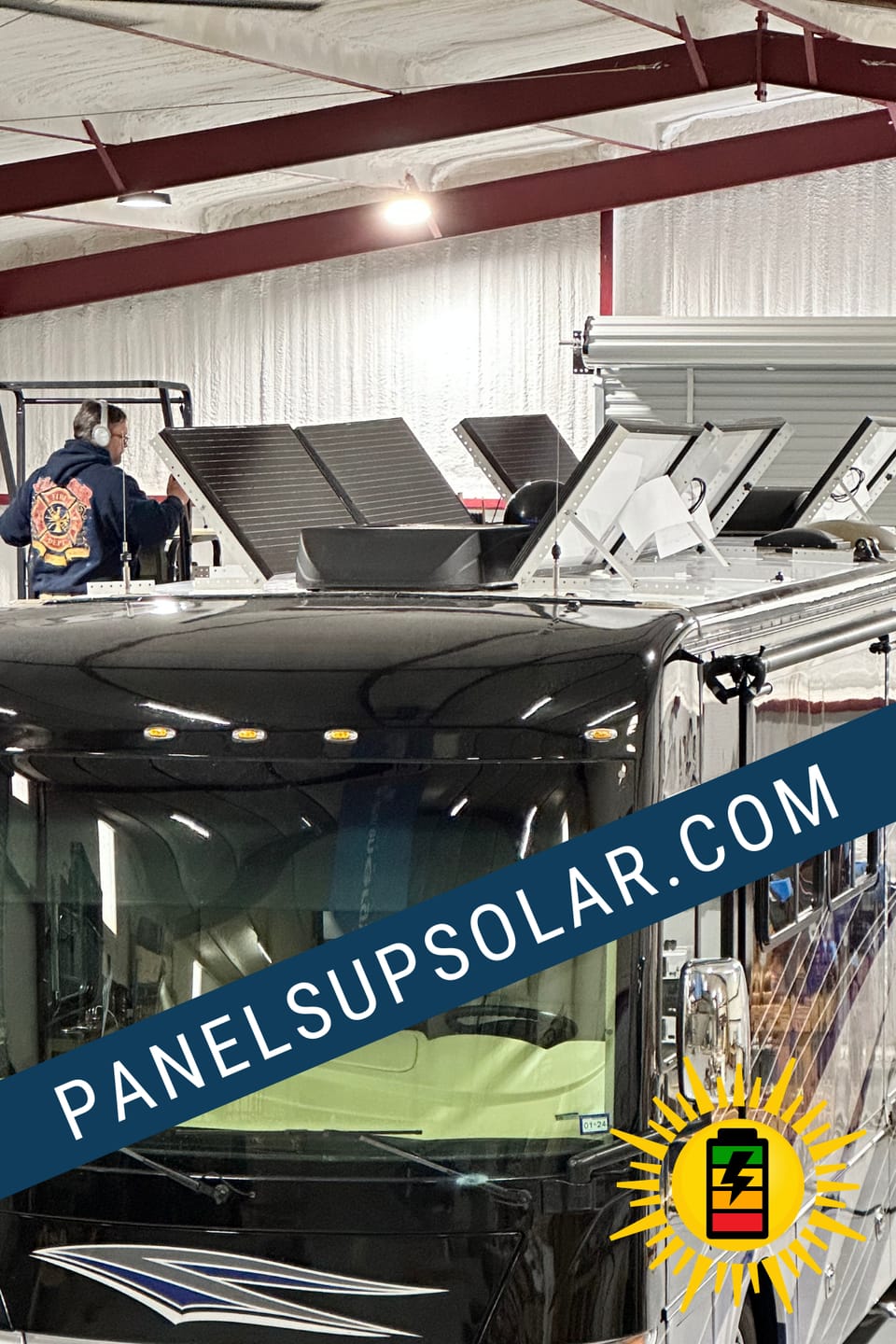Customer photo review of MEGA 200 | 200 Watt Solar Panel | Premier 12V Off-Grid Solar Panel for RVs Cabins, Boats | 25-Year Output Warranty | UL Certified