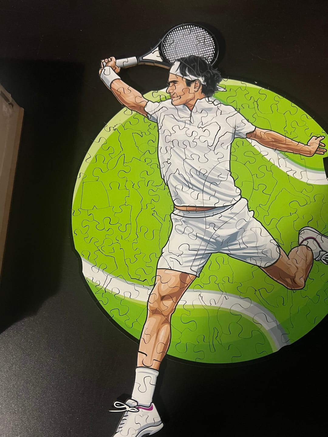 Customer photo review of Roger Federer - Wooden Puzzle