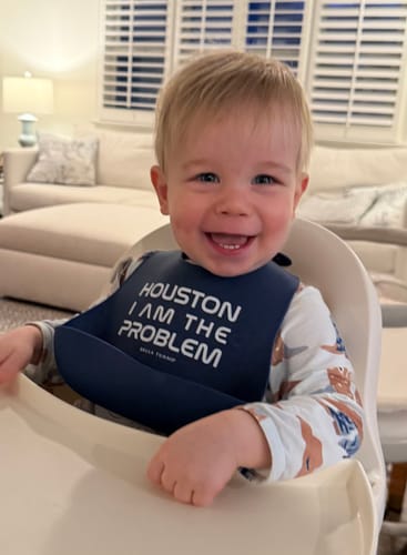 Customer photo review of Houston I am the Problem Wonder Bib