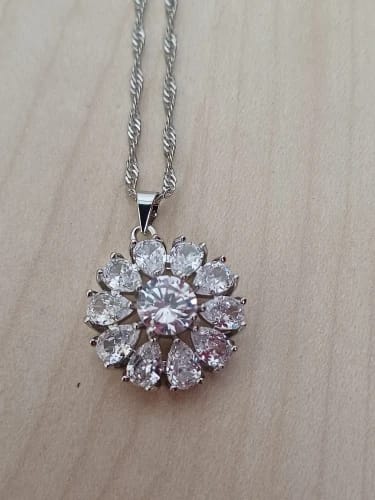 Customer photo review of Sterling Silver Jewelry Set With Blue Zircon — Blue Zircon | KIMLUD
