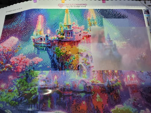 Customer photo review of 5D Diamond Painting AB Steine Magischer Schloss