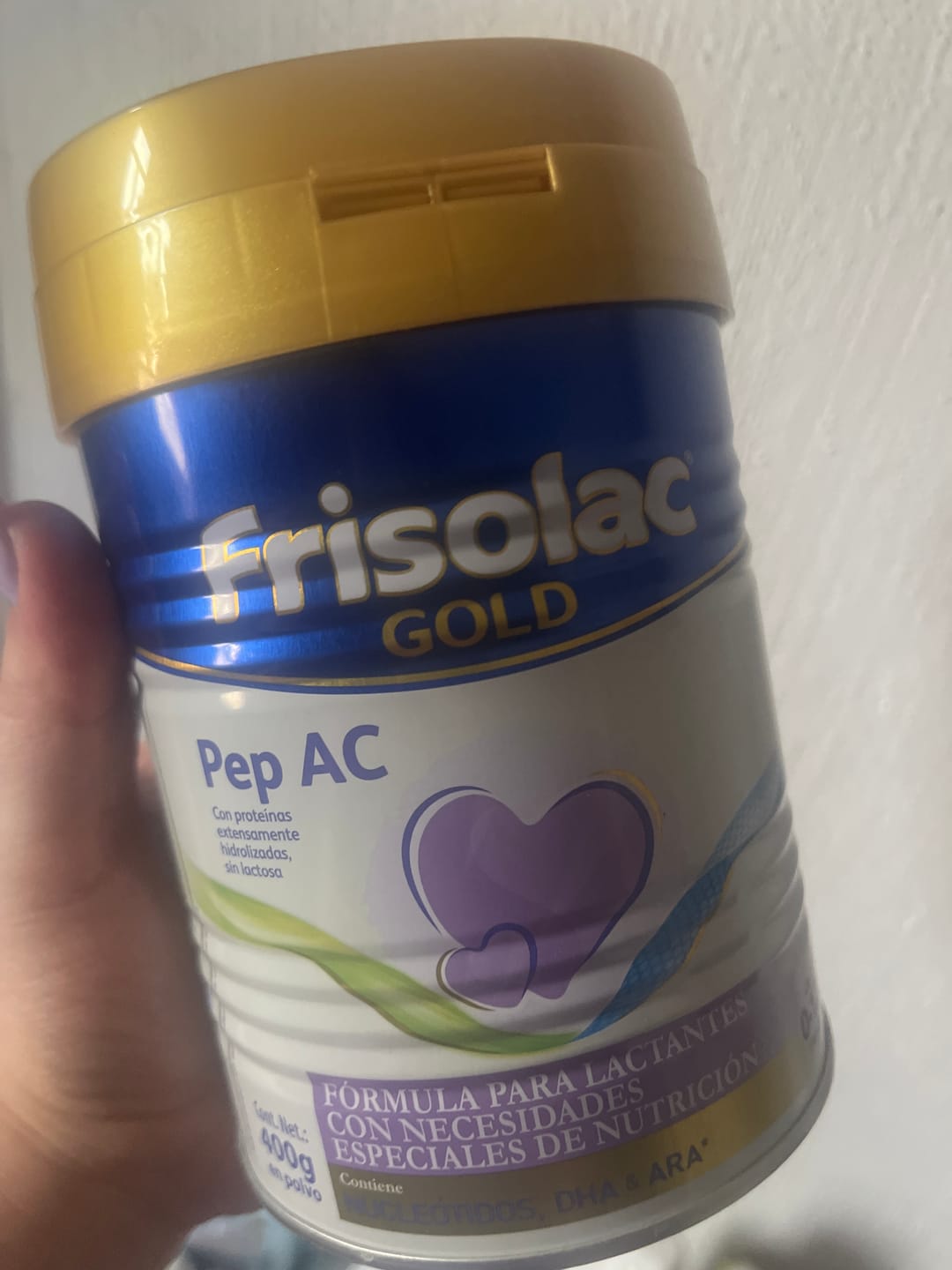 Customer photo review of Frisolac Gold Pep A C (0 A 12 Meses) Pack Con 800 Gr