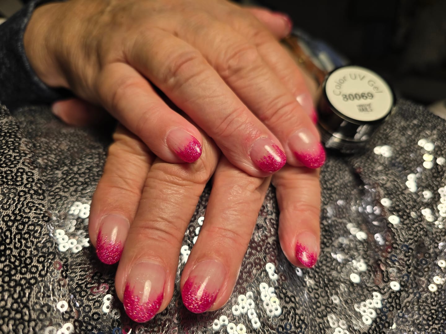 Customer photo review of UV / LED Color Gel - holo glam violett - Art.80069