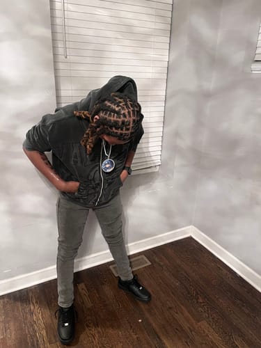 Customer photo review of Vale Forever Black Cat Zip Up Hoodie Black