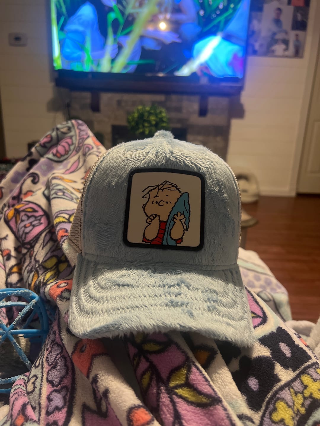 Customer photo review of OVERLORD X Peanuts: Linus Trucker Cap