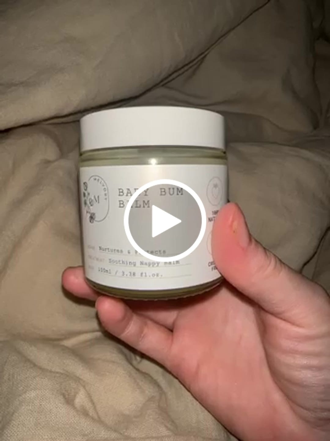 Customer video review of Baby Bum Balm