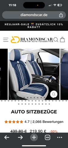 Customer photo review of Auto Sitzbezüge