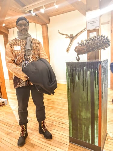 Customer photo review of Mansa Musa Tapestry Sweater