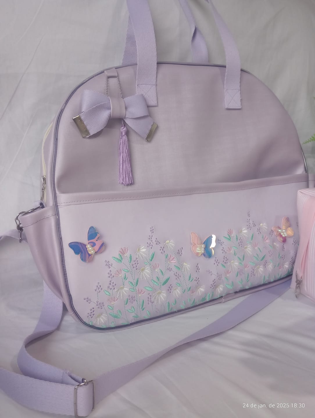 Customer photo review of DUNA 0.9MM FUNDO MALHA COR LAVANDA