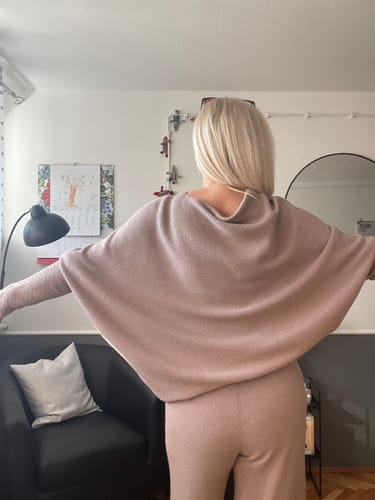 Customer photo review of Asymmetric Draped | Mocha