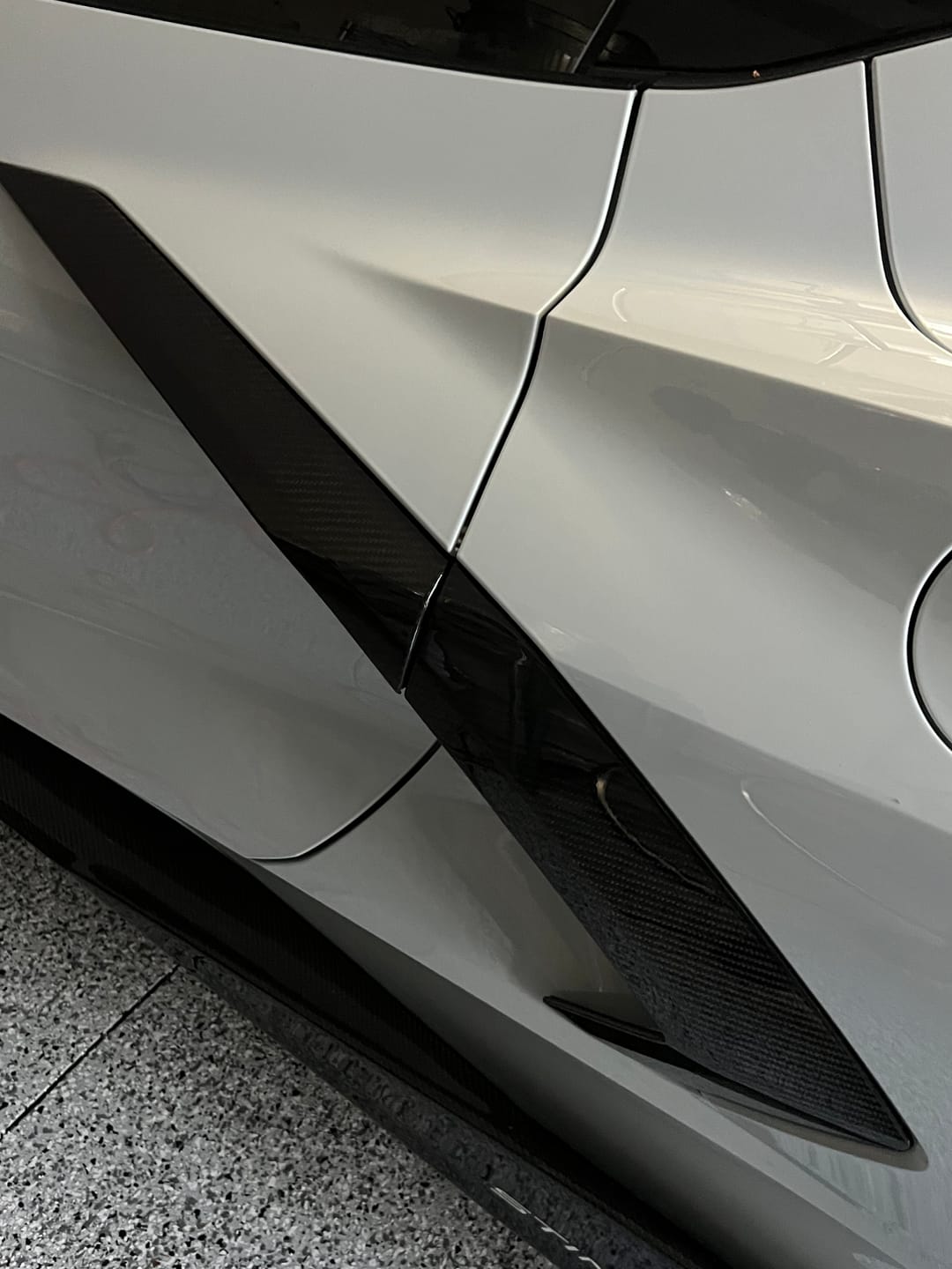 Customer photo review of Corvette C8 Tape-On Door Garnish