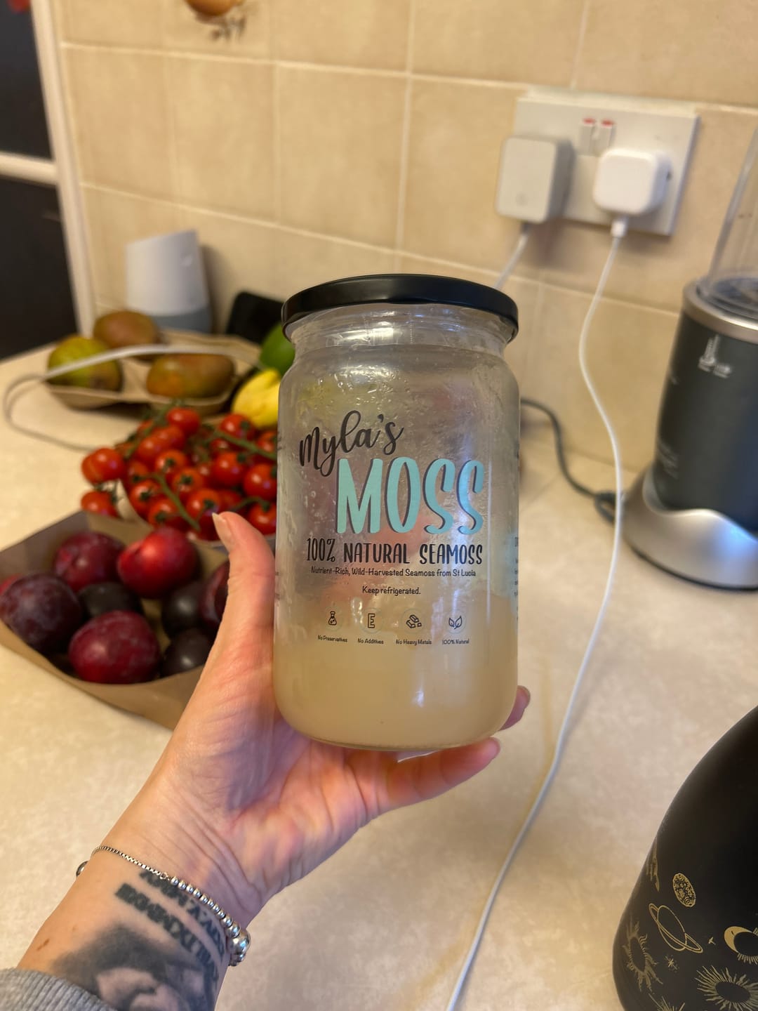 Customer photo review of Seamoss Gel Bundle - Purple & Gold (720ml each)
