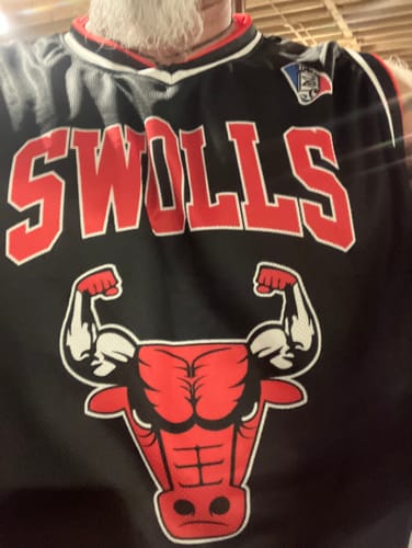 Customer photo review of SWOLLS BASKETBALL JERSEY TANK - BLACK