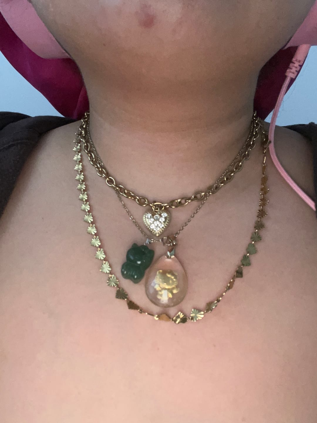 Customer photo review of Starlight Heart Chain Necklace