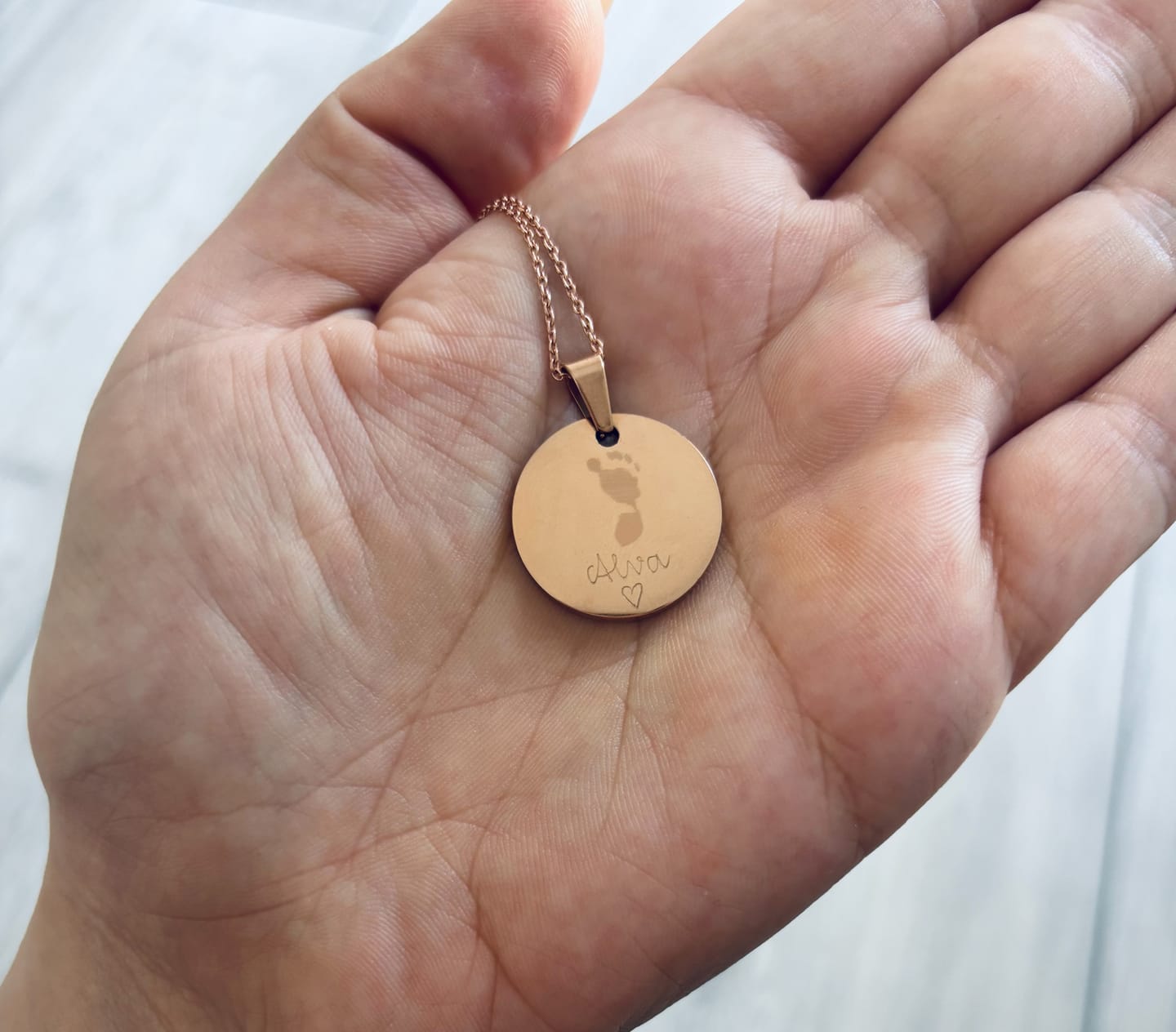 Customer photo review of Halskette “First Steps” klein mit Abdruck