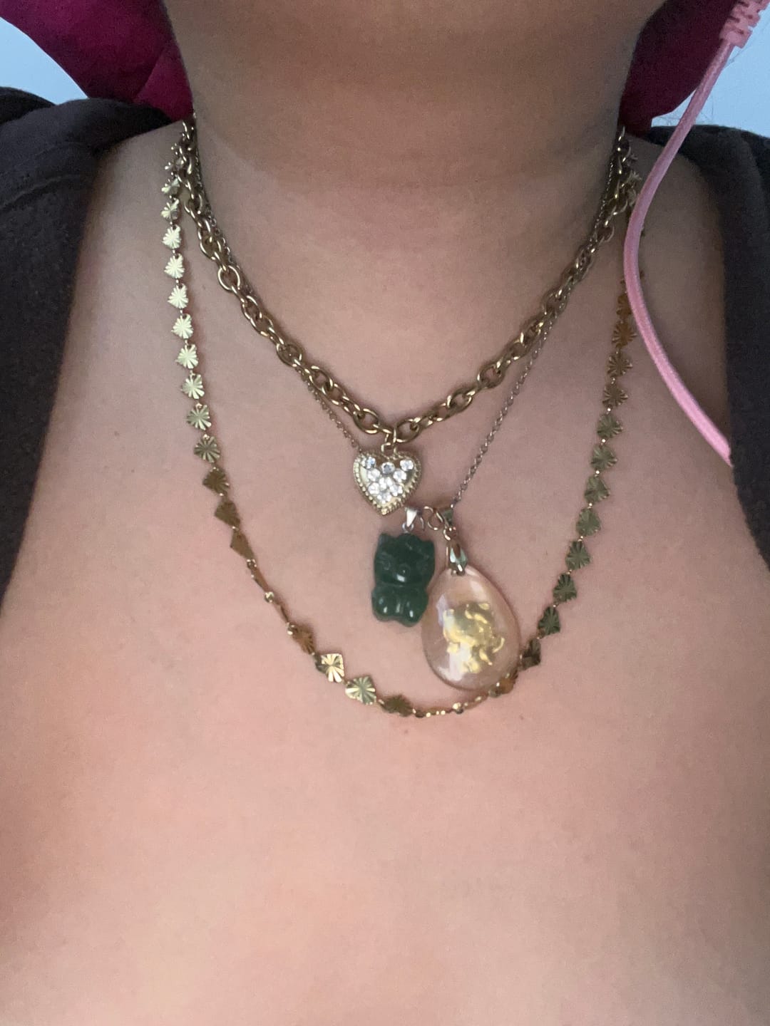 Customer photo review of Iced Out Sweetheart Choker
