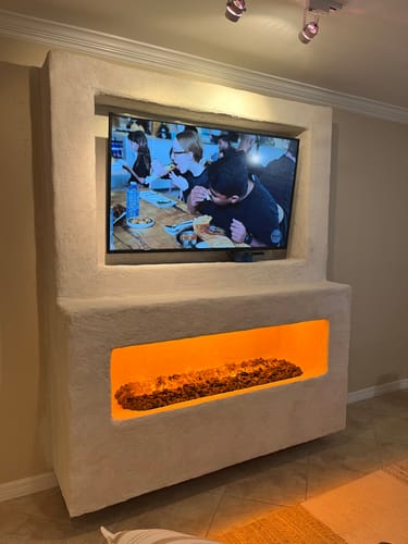 Customer photo review of Aquafire® 40'' Water Vapor Built-In Electric Fireplace Insert